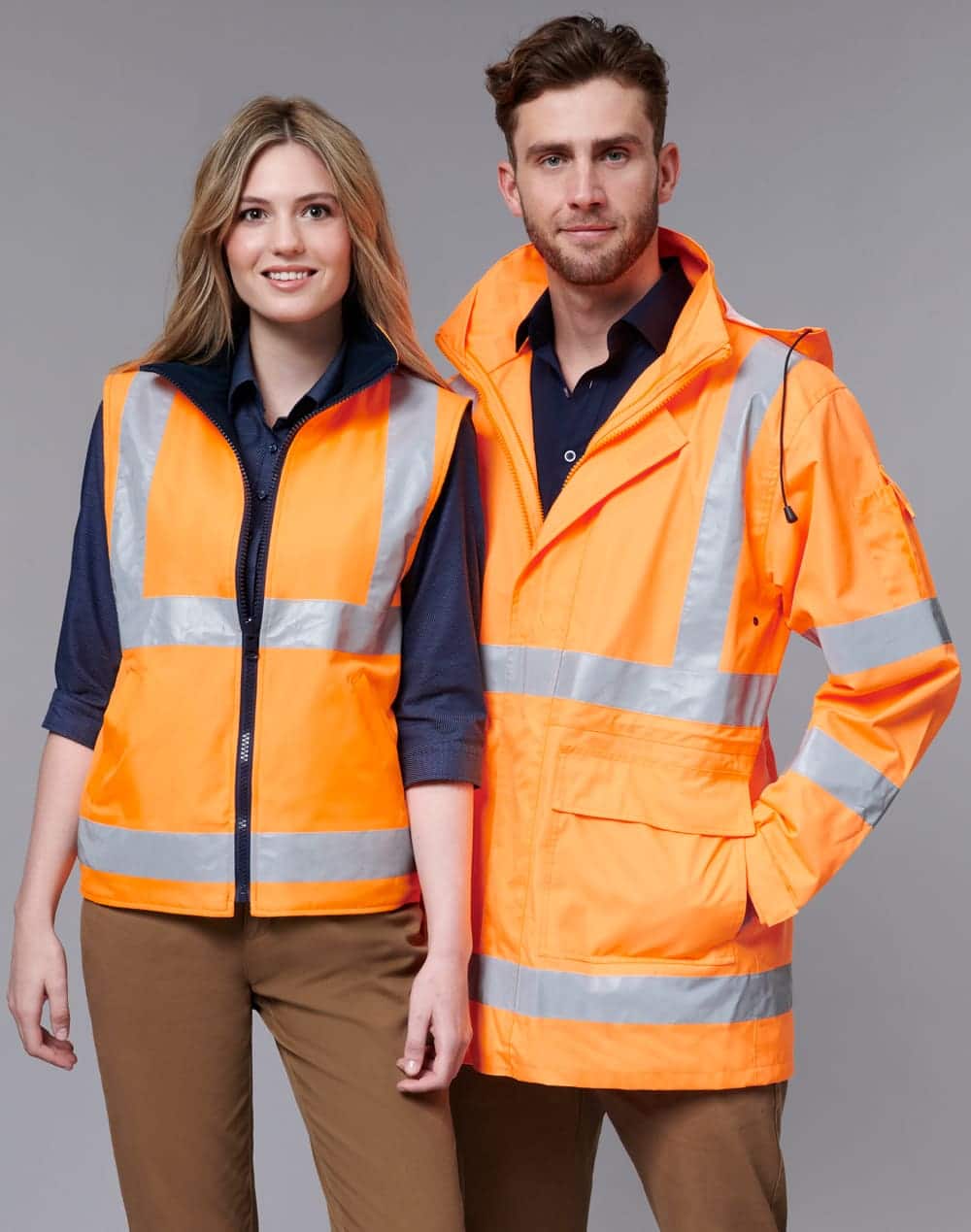 Vic Rail Hi Vis 3 In 1 Safety Jacket And Vest Unisex