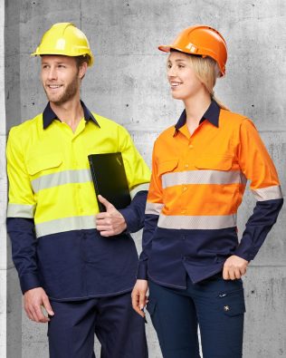 Shiny Hi-Vis Cool-Breeze Safety L/S Shirt (Segmented Tape) SH-SW83
