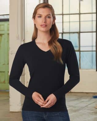 Shiny Ladies’ V-Neck L/S Tee SH-TS05A
