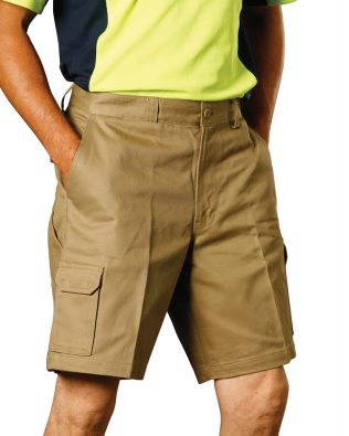 Shiny mens hvy cotton pre-shr drill short SH-WP06