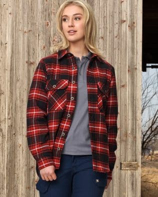 Shiny Adults’ Quilted Flannel Shirt SH-WT07