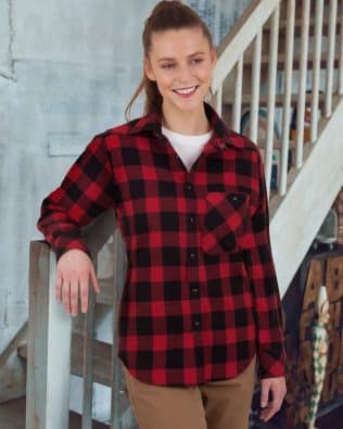 Shiny Unisex Flannel Plaid Shirt SH-WT11
