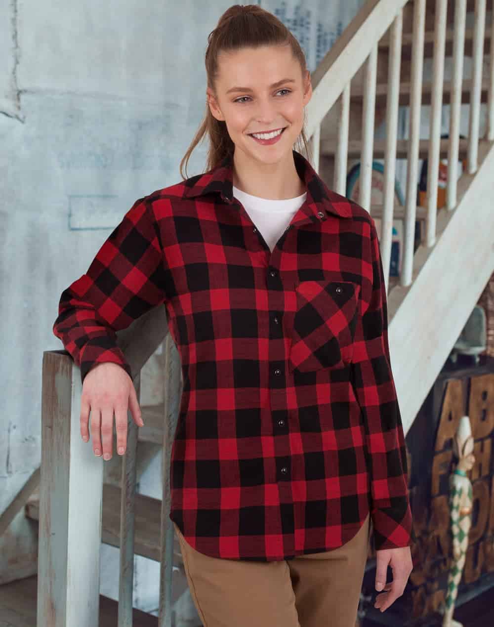 Unisex Classic Flannel Plaid Ls Shirt