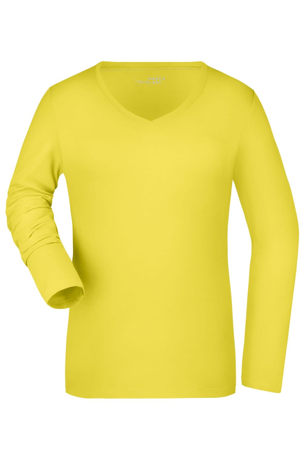 Ladies’ Stretch V-shirt Long-sleeved