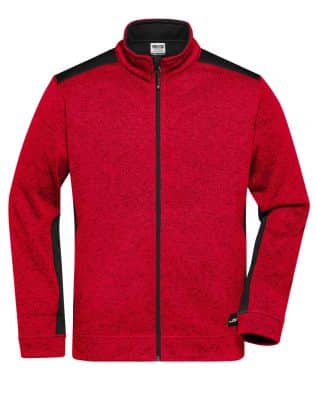 James & Nicholson Men’s Knitted Workwear Fleece Jacket – Strong – C3-JN862