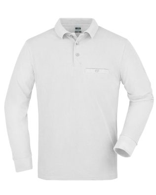 James & Nicholson Men’s Workwear Polo Pocket Longsleeve C3-JN866