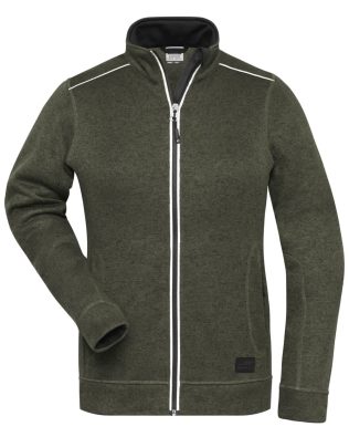 James & Nicholson Ladies’ Knitted Workwear Fleece Jacket – Solid – C3-JN897