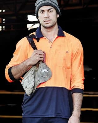 Custom Syzmik Unisex Hi Vis Basic Long Sleeve Polo FA-ZH232