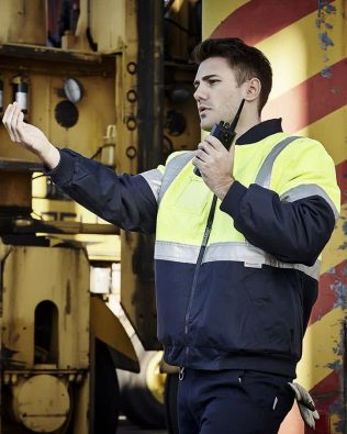 Custom Syzmik Mens Hi Vis Quilted Flying Jacket FA-ZJ351