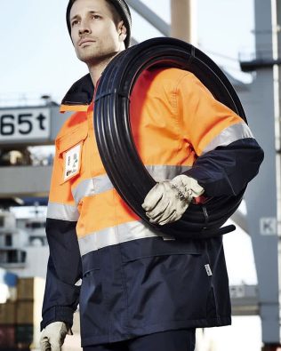 Custom Syzmik Mens Hi Vis Ultralite Waterproof Jacket FA-ZJ357