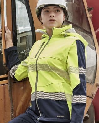 Custom Syzmik Womens Streetworx 2 In 1 Stretch Softshell Jacket FA-ZJ753