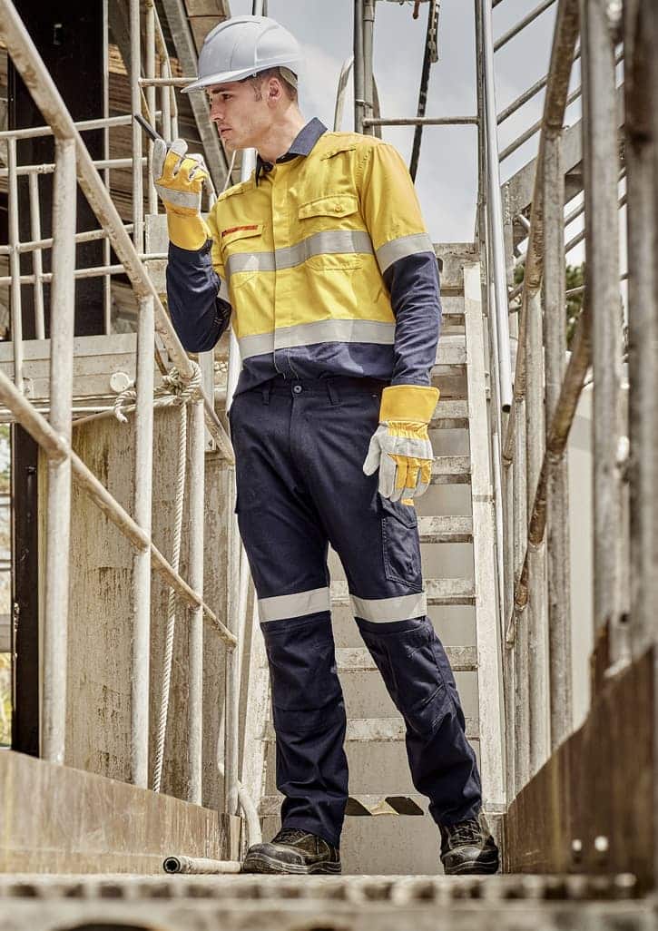 Mens Orange Flame Taped Cargo Pant (Stout) FA-ZP521S