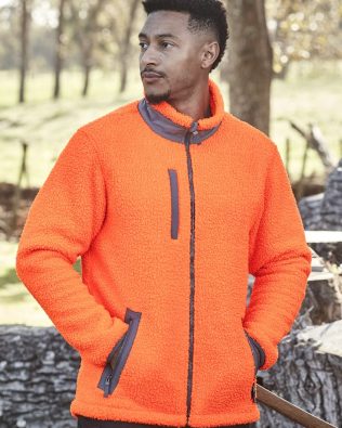 Custom Syzmik Unisex Streetworx Full Zip Sherpa Fleece FA-ZT285