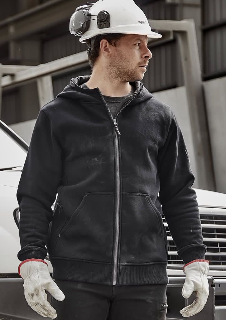 Unisex Zip Front Multi-pocket Hoodie