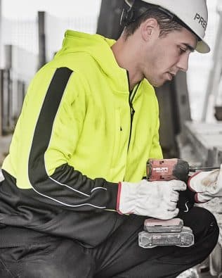 Custom Syzmik Unisex Hi Vis Full Zip Hoodie FA-ZT485