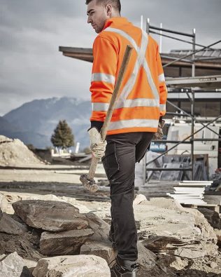 Custom Syzmik Unisex Hi Vis X Back Rail Jumper FA-ZT660