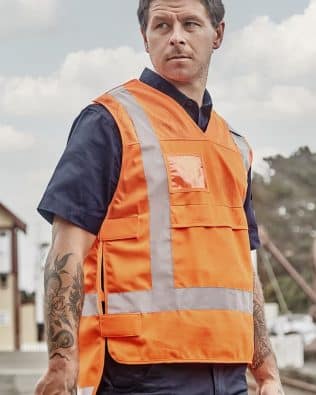 Custom Syzmik Unisex Hi Vis NSW Rail Vest FA-ZV697