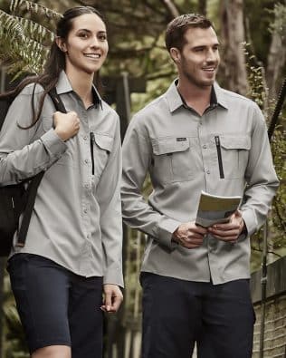 Custom Syzmik Mens Outdoor Long Sleeve Shirt FA-ZW460