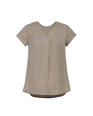 Custom Biz Corporates Womens Kayla V-Neck Pleat Blouse FA-RB967LS