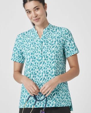 Custom Biz Care Womens Florence Stardust Print Tunic FA-CS450LS