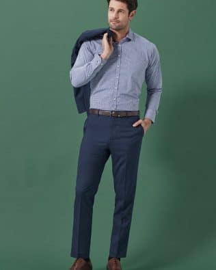 Custom Biz Corporates Mens Renew Slim Fit Flat Front Pant FA-RGP407M