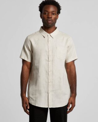 Custom AS Colour Linen S/S Shirt AS-5420S