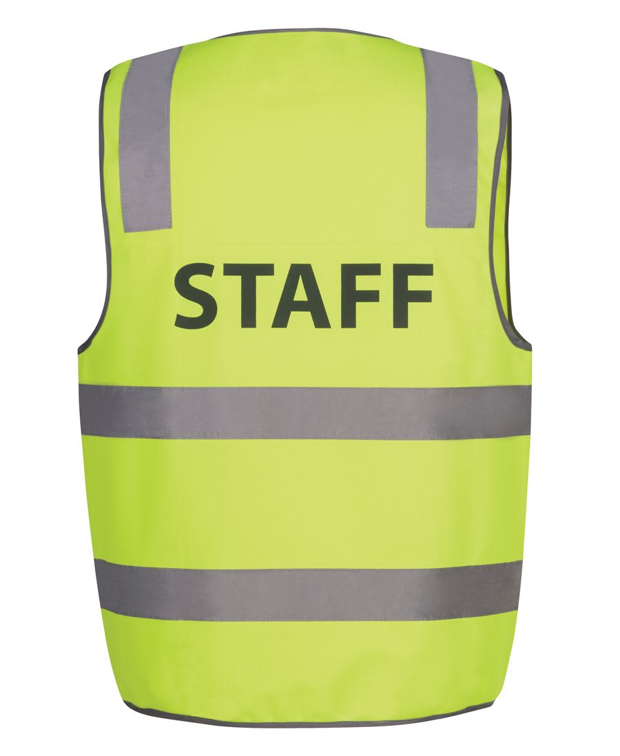JB's HV (D+N) SAFETY VEST PRINT STAFF LIME -