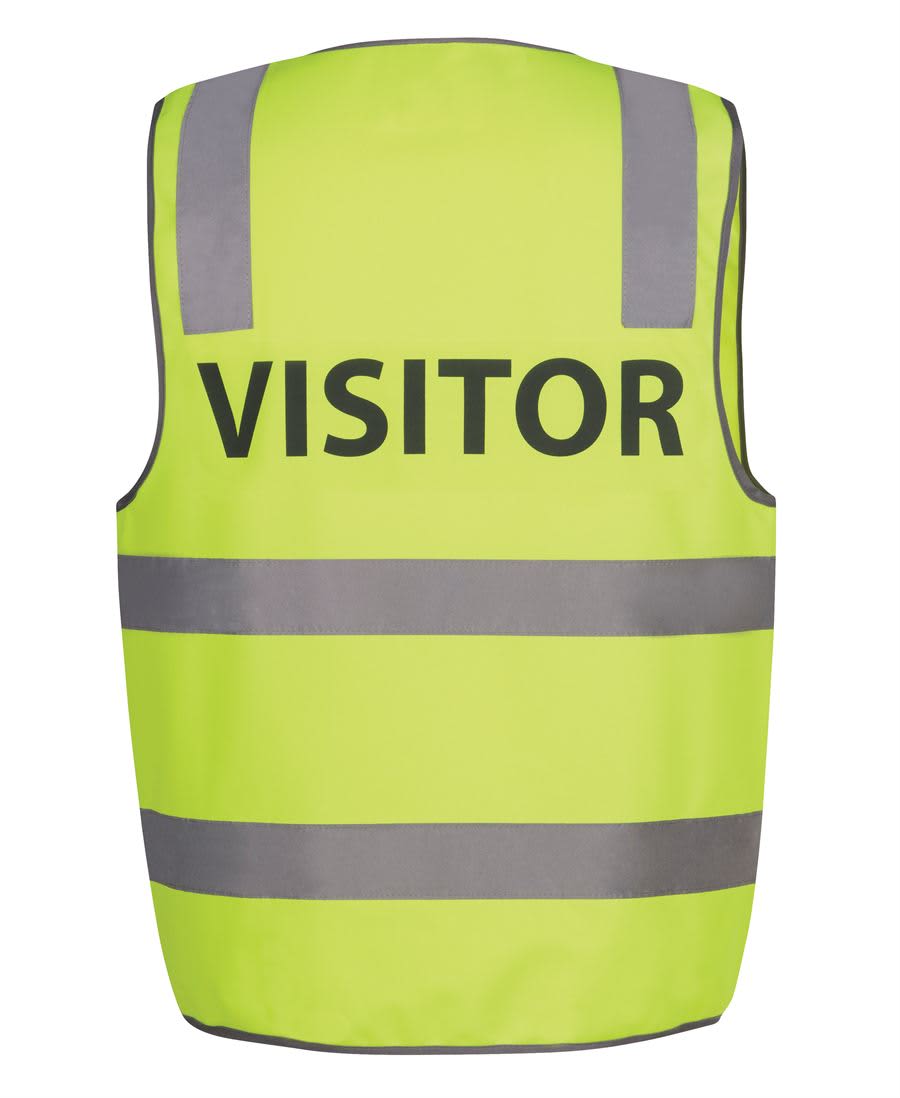 JB's HV (D+N) SAFETY VEST PRINT VISITOR LIME -