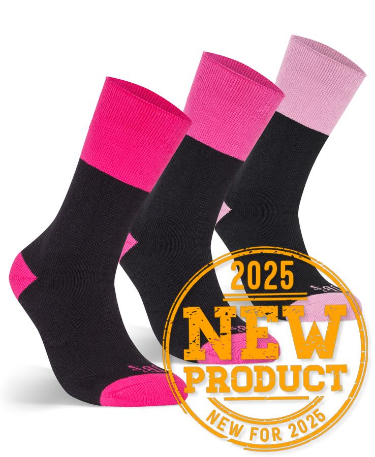 JB's LADIES WORK SOCK 3 PACK BLACK/