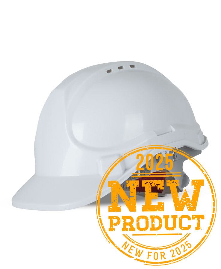 JB's PUSH-LOCK SAFETY HELMET (10PK) WHITE