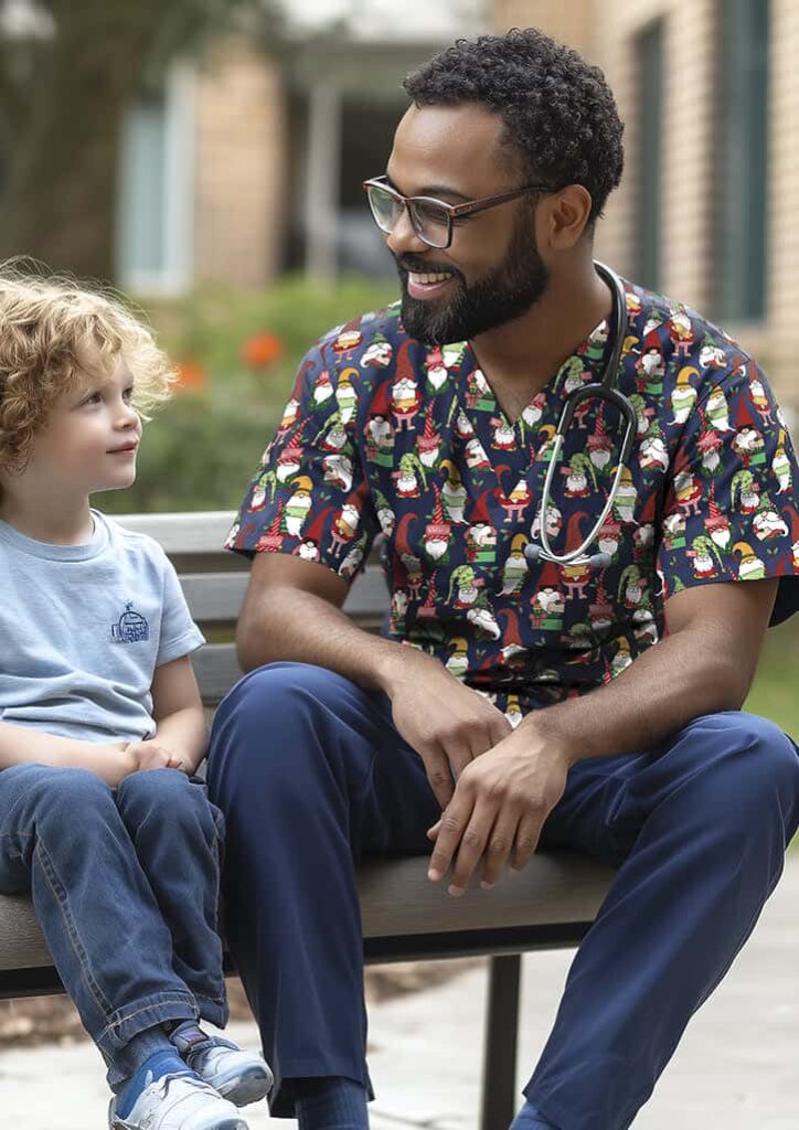 Talent Midnightnavy Gnomesprint Custom Branded Scrubs