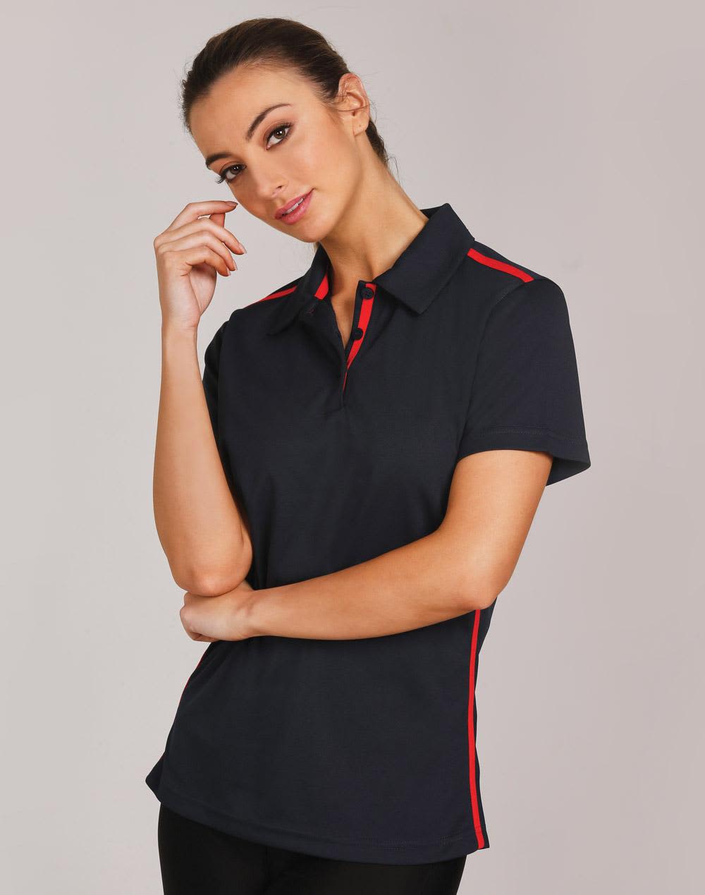 Ladies' rapid cool short sleeve contrast polo